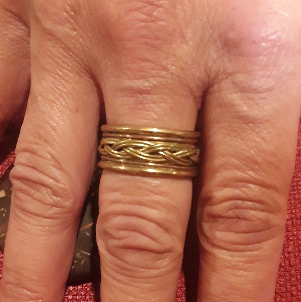 Brass and copper ring